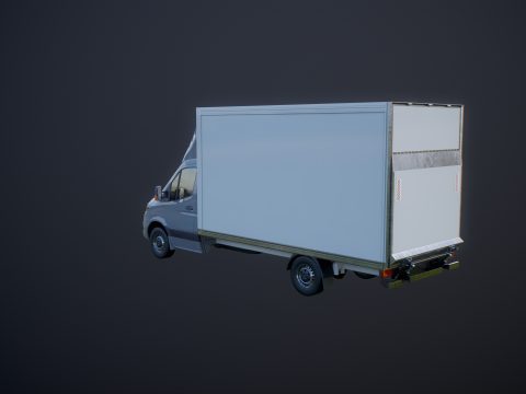 Furgone furgone con sponda idraulica generico Modello 3D