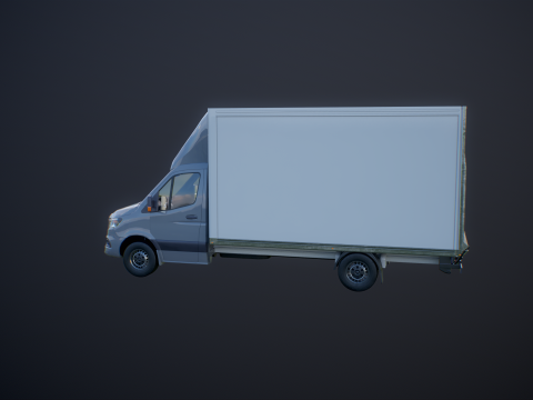 Furgone furgone con sponda idraulica generico Modello 3D