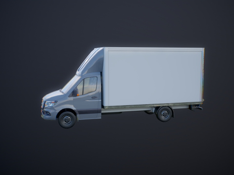 Furgone furgone con sponda idraulica generico Modello 3D