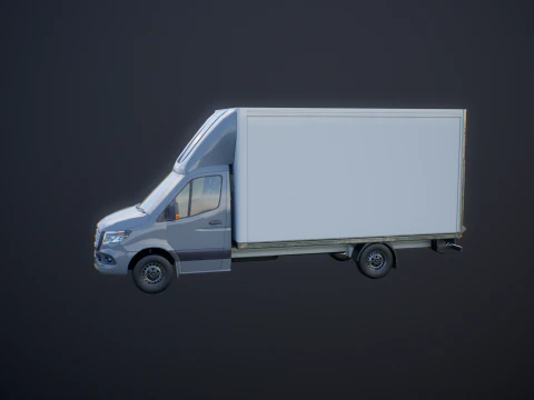 Generic Tail Lift Box Van 3D Model