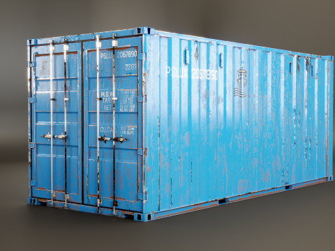 Intermodale zeecontainer 6 meter lang Verroest 3D Model