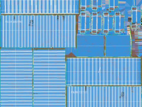 Container intermodale arrugginito lungo 20 piedi Modello 3D