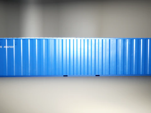 Container di spedizione intermodale lungo 40 piedi Modello 3D