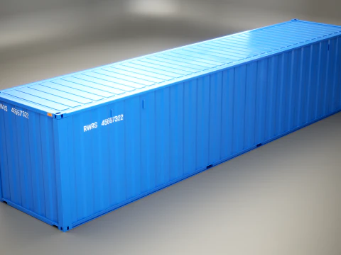Container di spedizione intermodale lungo 40 piedi Modello 3D