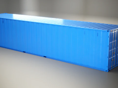 Container di spedizione intermodale lungo 40 piedi Modello 3D