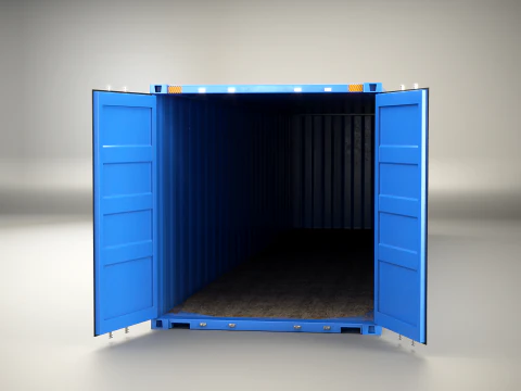 Container di spedizione intermodale lungo 40 piedi Modello 3D