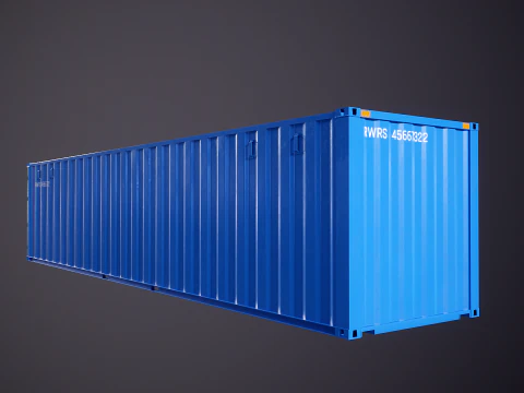 Container di spedizione intermodale lungo 40 piedi Modello 3D