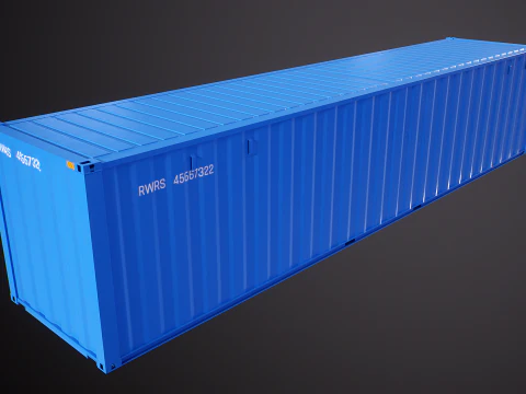 Container di spedizione intermodale lungo 40 piedi Modello 3D