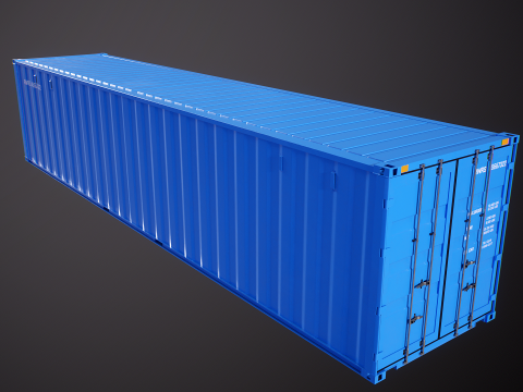 40 feet uzunluğunda Intermodal Nakliye Konteyneri 3D Model