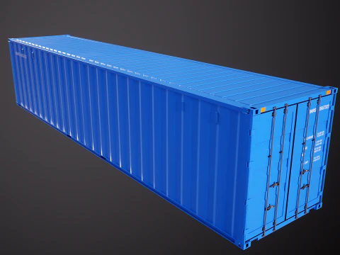 Container di spedizione intermodale lungo 40 piedi Modello 3D