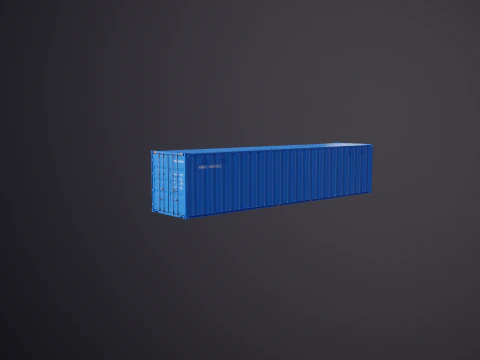 Container di spedizione intermodale lungo 40 piedi Modello 3D