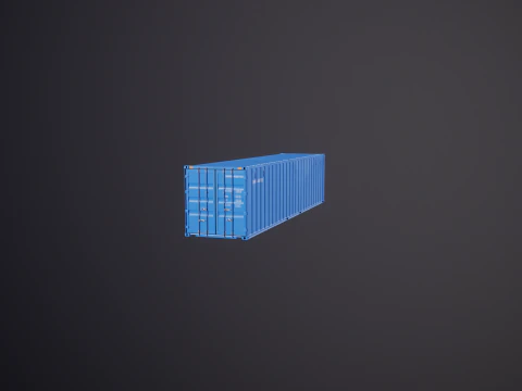 Container di spedizione intermodale lungo 40 piedi Modello 3D