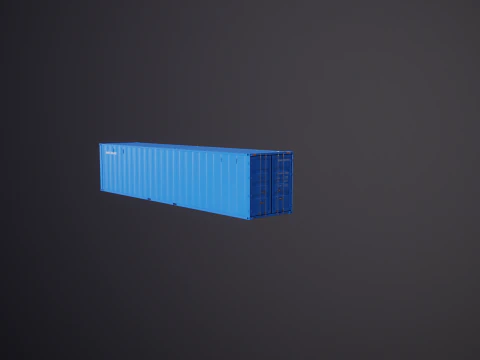 Container di spedizione intermodale lungo 40 piedi Modello 3D