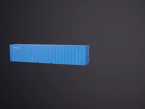 Container di spedizione intermodale lungo 40 piedi Modello 3D