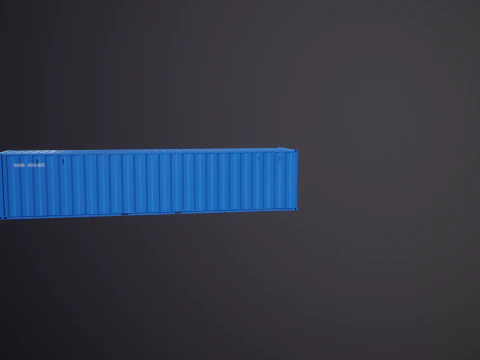 Container di spedizione intermodale lungo 40 piedi Modello 3D