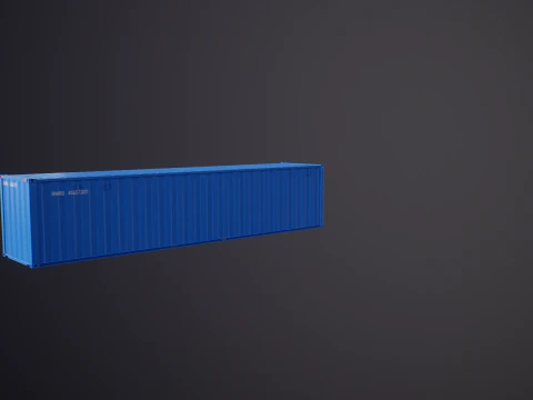 Container di spedizione intermodale lungo 40 piedi Modello 3D
