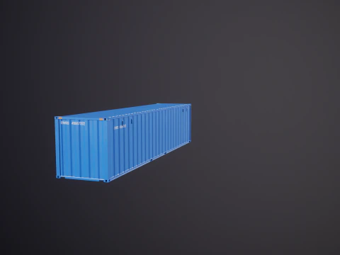 Container di spedizione intermodale lungo 40 piedi Modello 3D