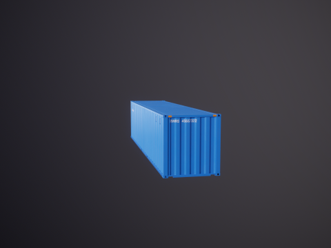 40 feet uzunluğunda Intermodal Nakliye Konteyneri 3D Model