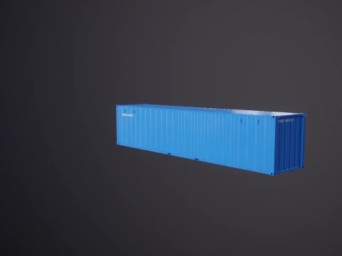 Container di spedizione intermodale lungo 40 piedi Modello 3D