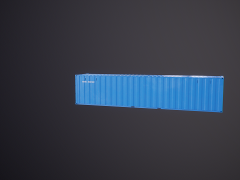 40 feet uzunluğunda Intermodal Nakliye Konteyneri 3D Model