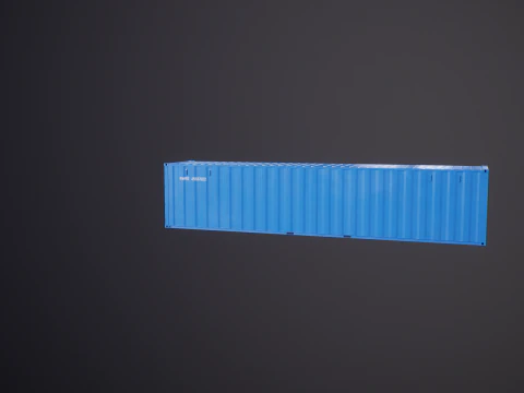 Container di spedizione intermodale lungo 40 piedi Modello 3D