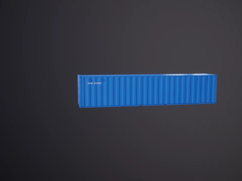 Container di spedizione intermodale lungo 40 piedi Modello 3D