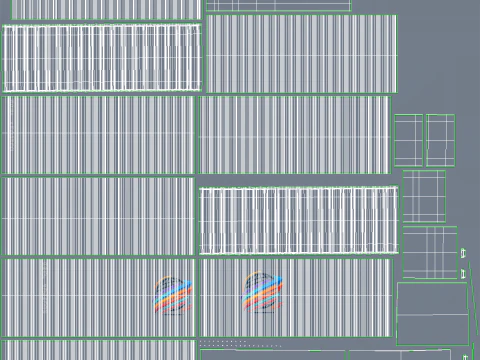 Container di spedizione intermodale grigio lungo 40 piedi Modello 3D