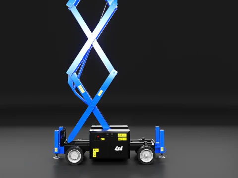 Genie GS-3369 RT Makaslı Kaldırma - Oyuna Hazır PBR - 3 LOD 3D Model