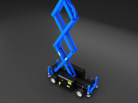 Genie GS-3369 RT Makaslı Kaldırma - Oyuna Hazır PBR - 3 LOD 3D Model