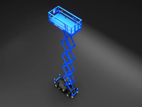 Genie GS-3369 RT Makaslı Kaldırma - Oyuna Hazır PBR - 3 LOD 3D Model