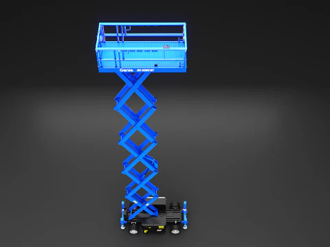 Genie GS-3369 RT Makaslı Kaldırma - Oyuna Hazır PBR - 3 LOD 3D Model