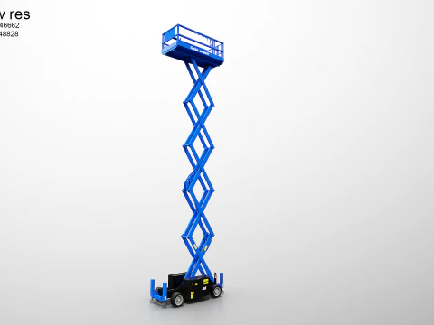 Genie GS-3369 RT Makaslı Kaldırma - Oyuna Hazır PBR - 3 LOD 3D Model