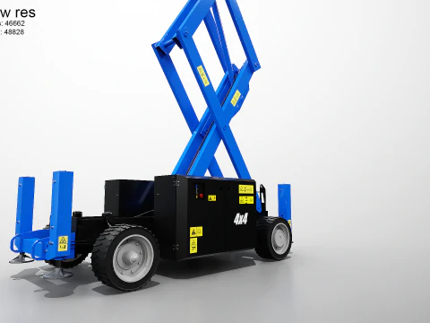 Genie GS-3369 RT Makaslı Kaldırma - Oyuna Hazır PBR - 3 LOD 3D Model
