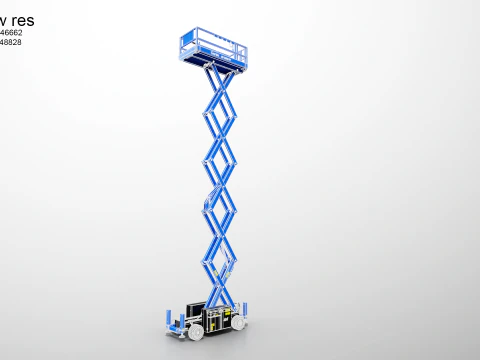 Genie GS-3369 RT Makaslı Kaldırma - Oyuna Hazır PBR - 3 LOD 3D Model