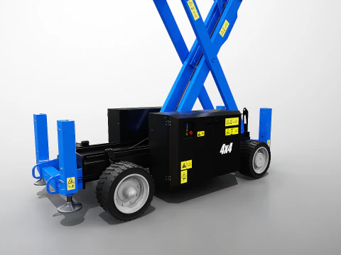 Genie GS-3369 RT Makaslı Kaldırma - Oyuna Hazır PBR - 3 LOD 3D Model