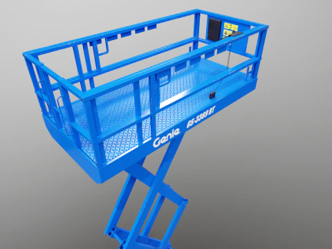 Genie GS-3369 RT Makaslı Kaldırma - Oyuna Hazır PBR - 3 LOD 3D Model