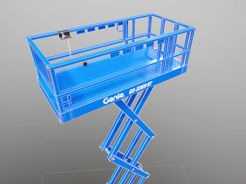 Genie GS-3369 RT Makaslı Kaldırma - Oyuna Hazır PBR - 3 LOD 3D Model