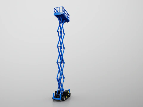 Genie GS-3369 RT Makaslı Kaldırma - Oyuna Hazır PBR - 3 LOD 3D Model