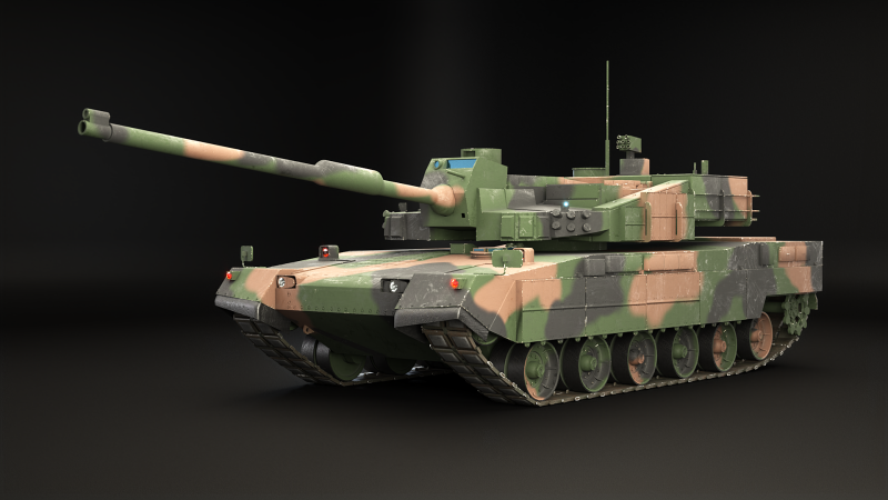 Carro armato da battaglia principale K2 Black Panther Modello 3D .c4d .max .obj .3ds .fbx .stl .blend