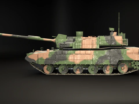 K2 Black Panther Main Battle Tank 3D Model