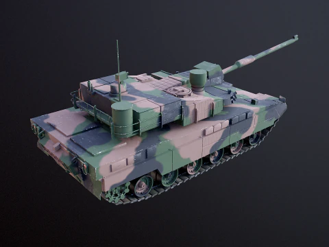 K2 Black Panther Main Battle Tank 3D Model