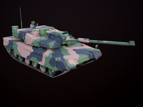 K2 Black Panther Main Battle Tank 3D Model