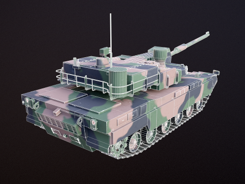 Carro armato da battaglia principale K2 Black Panther Modello 3D