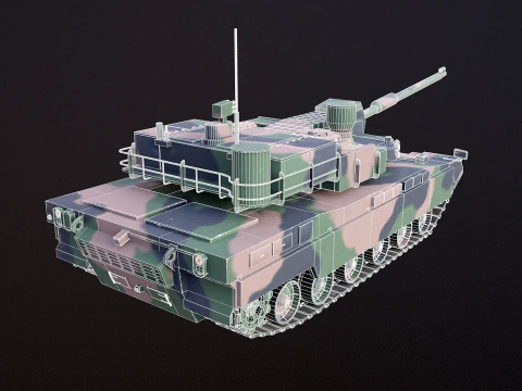 K2 Black Panther Main Battle Tank 3D Model