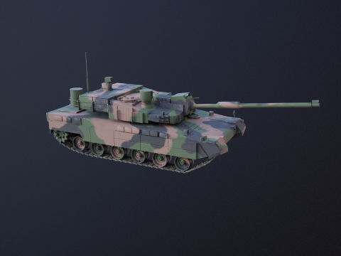 Carro armato da battaglia principale K2 Black Panther Modello 3D