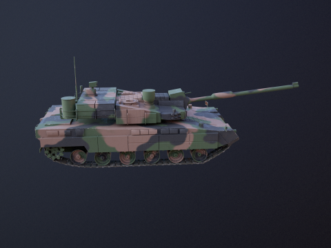 Carro armato da battaglia principale K2 Black Panther Modello 3D