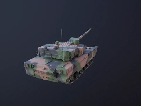 K2 Black Panther Main Battle Tank 3D Model