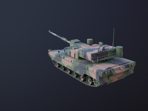 Carro armato da battaglia principale K2 Black Panther Modello 3D