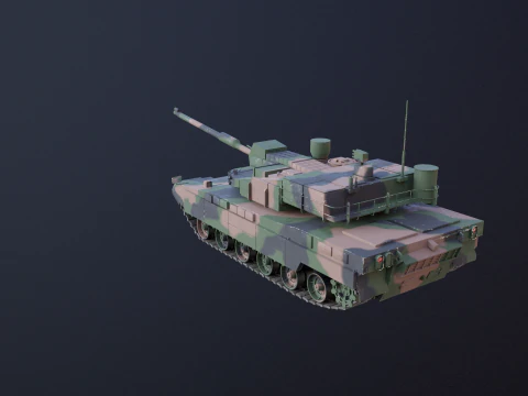 K2 Black Panther Main Battle Tank 3D Model