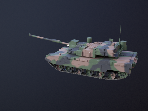 Carro armato da battaglia principale K2 Black Panther Modello 3D